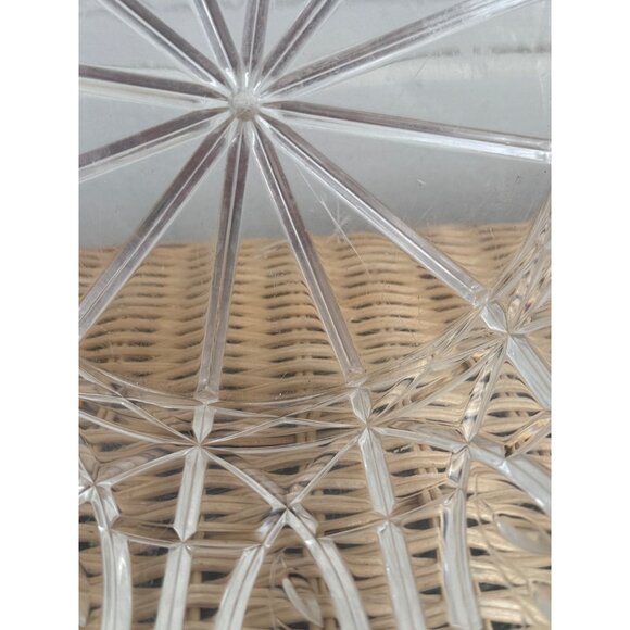 Vintage MCM Clear Lucite Acrylic Floral Waste Basket Trash Can - Picture 5 of 13